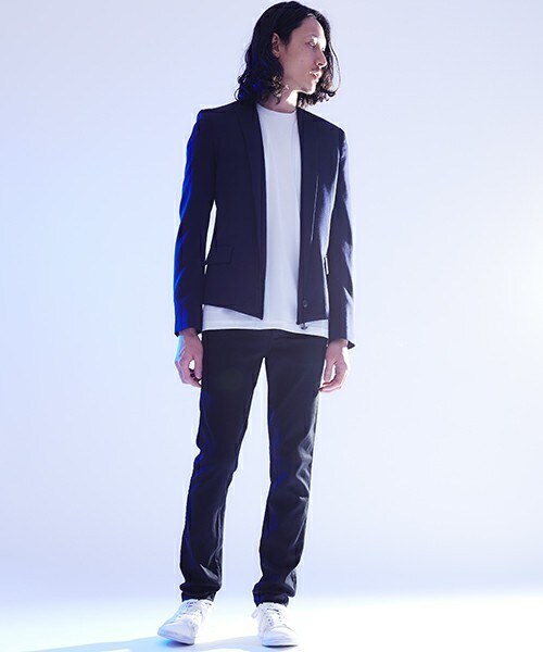 JOHN LAWRENCE SULLIVAN(ジョンローレンスサリバン)の「JOHN LAWRENCE SULLIVAN ダーツTシャツ(Tシャツ/カットソー・メンズ・ネイビー/ローズ/ホワイト/ブラック・MEDIUM)」の13枚目の写真