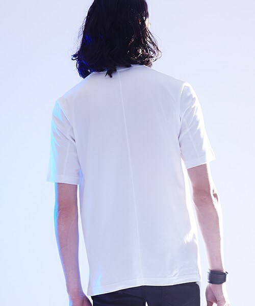 JOHN LAWRENCE SULLIVAN(ジョンローレンスサリバン)の「JOHN LAWRENCE SULLIVAN ダーツTシャツ(Tシャツ/カットソー・メンズ・ネイビー/ローズ/ホワイト/ブラック・MEDIUM)」の7枚目の写真