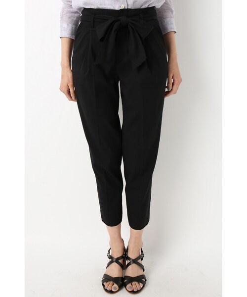 Spick & Span(スピックアンドスパン)の「ウエストリボン タックテーパードパンツ(パンツ・ブラック/キャメル/カーキ・34/36/38/40)」の9枚目の写真