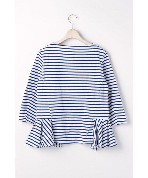 Droite lautreamont（ドロワットロートレアモン）の「ペプラムカットソー（トップス・レディース・ネイビー/オフ系/ブルー系・M）」の4枚目の写真