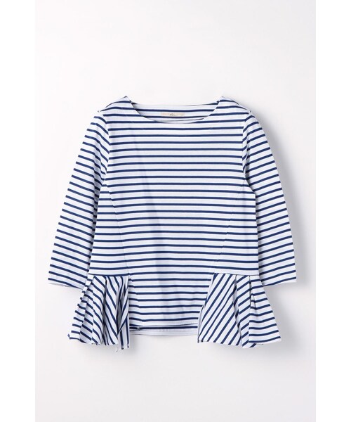 Droite lautreamont（ドロワットロートレアモン）の「ペプラムカットソー（トップス・レディース・ネイビー/オフ系/ブルー系・M）」の3枚目の写真