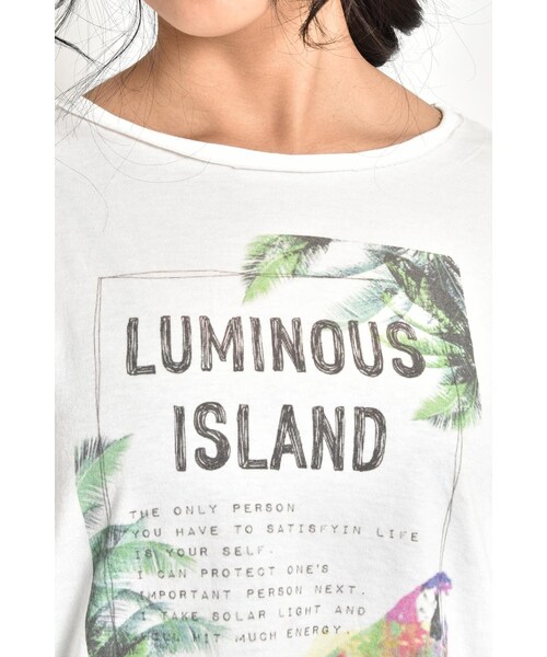 LIPSTAR（リップスター）の「LUMINOUS-T（トップス・レディース・オフホワイト/柄物オフホワイト/柄物オフ、ベージュ・M）」の6枚目の写真