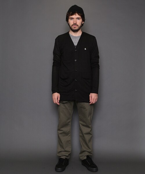VIRGOwearworks（ヴァルゴウェアワークス）の「GRUNGE DAMAGE CARDIGAN ダメージカーディガン（トップス・メンズ・BROWN/NAVY/BLACK・2/3/4）」の5枚目の写真