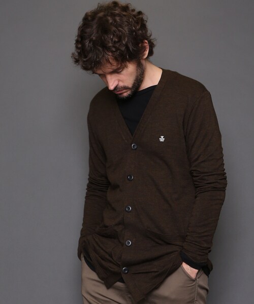 VIRGOwearworks（ヴァルゴウェアワークス）の「GRUNGE DAMAGE CARDIGAN ダメージカーディガン（トップス・メンズ・BROWN/NAVY/BLACK・2/3/4）」の3枚目の写真