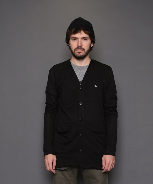 VIRGOwearworks（ヴァルゴウェアワークス）の「GRUNGE DAMAGE CARDIGAN ダメージカーディガン（トップス・メンズ・BROWN/NAVY/BLACK・2/3/4）」の2枚目の写真