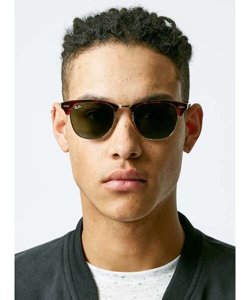 Ray-Ban（レイバン）の「Rayban Brown Clubmaster Sunglasses（サングラス・メンズ・Brown・000）」の3枚目の写真