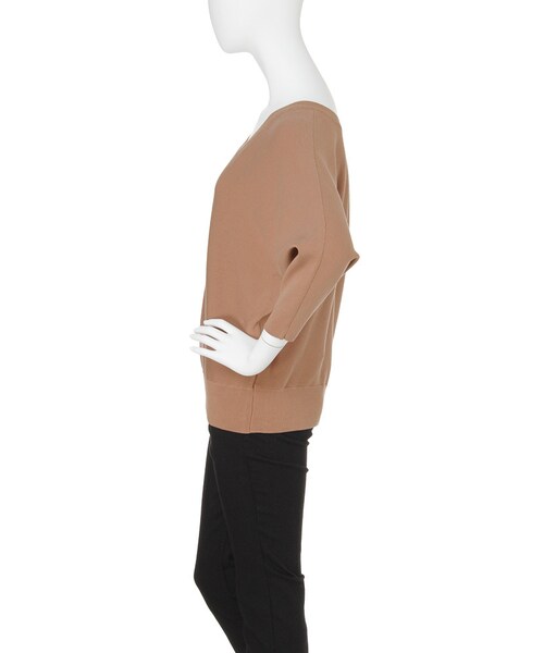 LAGUNAMOON（ラグナムーン）の「ドルマンVネックニット（トップス・レディース・ホワイト/アイスブルー/ネイビー/ベージュ・F）」の6枚目の写真