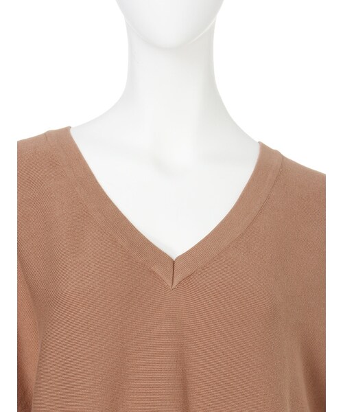 LAGUNAMOON（ラグナムーン）の「ドルマンVネックニット（トップス・レディース・ホワイト/アイスブルー/ネイビー/ベージュ・F）」の8枚目の写真