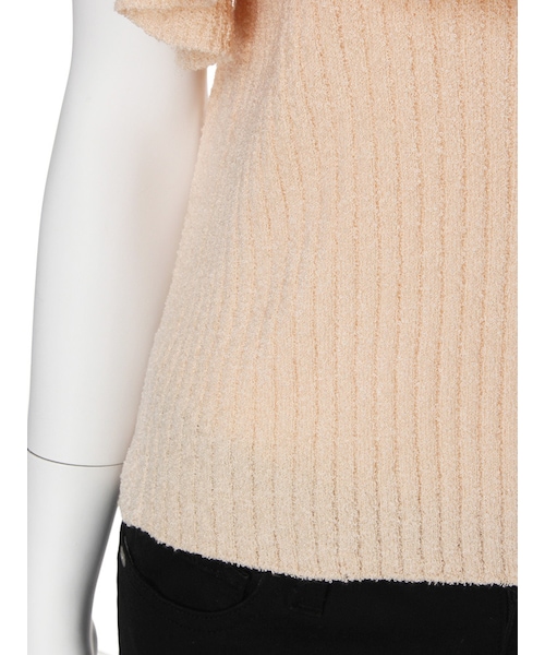 MERCURYDUO(マーキュリーデュオ)の「【DUO】 ブークレフリルニット(トップス・レディース・オフホワイト/オレンジ/ベージュ・F)」の9枚目の写真