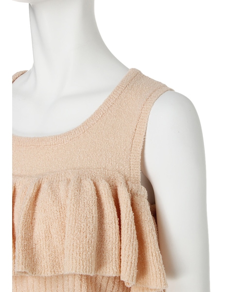 MERCURYDUO(マーキュリーデュオ)の「【DUO】 ブークレフリルニット(トップス・レディース・オフホワイト/オレンジ/ベージュ・F)」の8枚目の写真