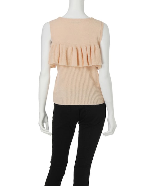 MERCURYDUO(マーキュリーデュオ)の「【DUO】 ブークレフリルニット(トップス・レディース・オフホワイト/オレンジ/ベージュ・F)」の6枚目の写真