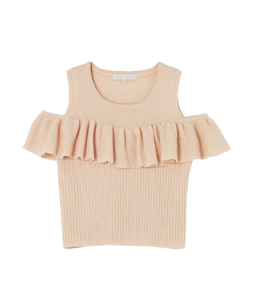 MERCURYDUO(マーキュリーデュオ)の「【DUO】 ブークレフリルニット(トップス・レディース・オフホワイト/オレンジ/ベージュ・F)」の10枚目の写真