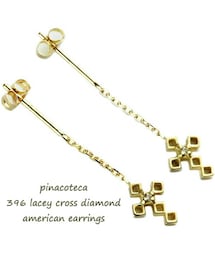 pinacoteca | ピナコテーカ 396 レーシー クロス ダイヤモンド アメリカン ピアス(ピアス（両耳用）)