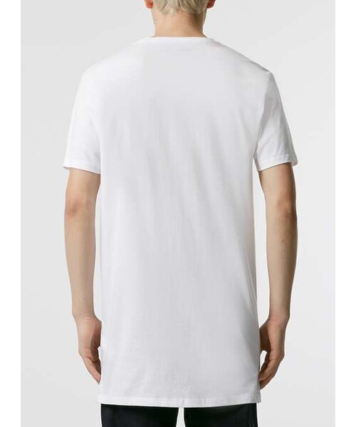 TOPMAN（トップマン）の「White Longline T-Shirt（Tシャツ/カットソー・メンズ・White・XXS/XS/S/M/L/XL）」の2枚目の写真