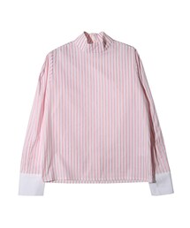 STYLENANDA | カフス切替ストライプ柄ハイネックシャツ(その他)