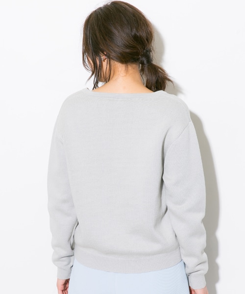 CLANE（クラネ）の「W BOUQUET V-NECK KNIT ブラック（）」 - WEAR