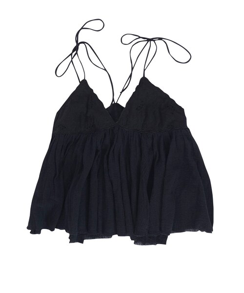 Ungrid（アングリッド）の「レース刺繍コンビキャミ（トップス・レディース・オフホワイト/ブラック/スカイブルー・F）」の2枚目の写真