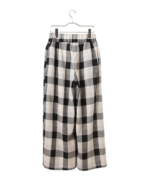 earth music&ecology（アースミュージックアンドエコロジー）の「チェックワイドパンツ（パンツ・ブラック/ブルー・F）」の5枚目の写真