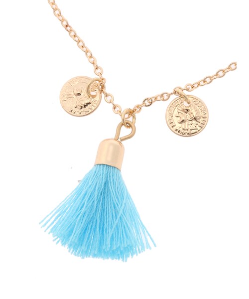 SEVENDAYS=SUNDAY（セブンデイズサンデイ）の「OSE コインタッセルブレスレット（アクセサリー・ホワイト/ピンク/ブルー・F）」の5枚目の写真