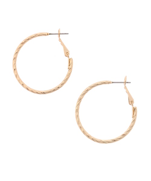 SEVENDAYS=SUNDAY（セブンデイズサンデイ）の「OSE フープピアス（アクセサリー・シルバー/ゴールド・F）」の2枚目の写真