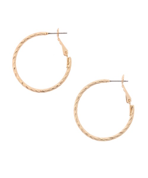 SEVENDAYS=SUNDAY（セブンデイズサンデイ）の「OSE フープピアス（アクセサリー・シルバー/ゴールド・F）」の3枚目の写真