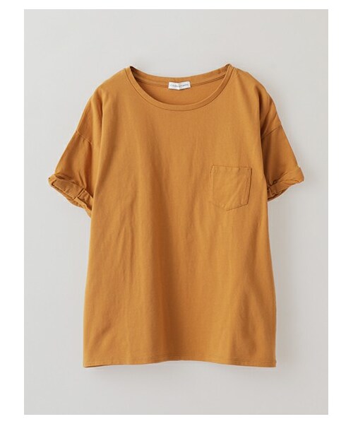 E hyphen world gallery（イーハイフンワールドギャラリー）の「SS 20/-CO胸ポケットTシャツ（トップス・オフホワイト/杢ライトグレー/ブラック/レッド/キャメル/カーキ/ライトブルー/ネイビー・F）」の4枚目の写真