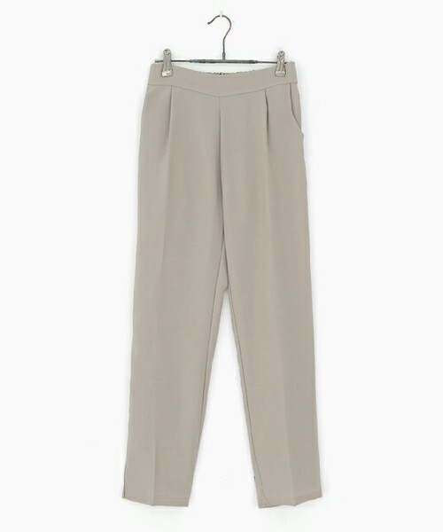 DHOLIC（ディーホリック）の「S/Sウエストゴムツータックスラックスパンツ（スラックス・レディース・アクアグリーン/サーモンピンク/グレーベージュ/ミックスグレー/ネイビー/ブラック・FREE）」の4枚目の写真