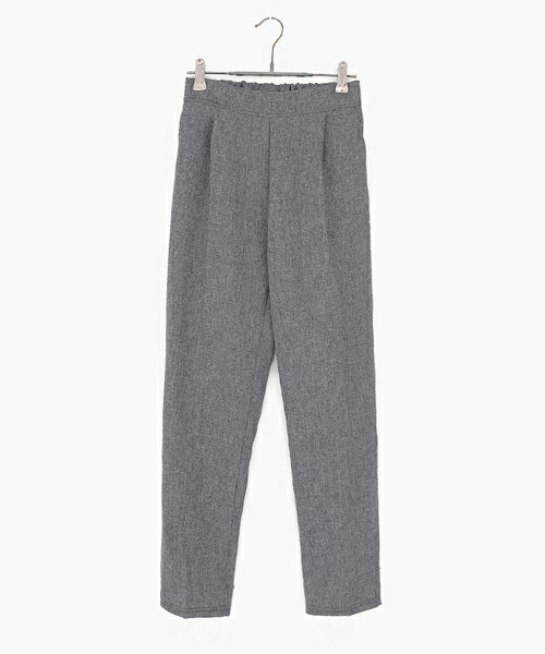 DHOLIC（ディーホリック）の「S/Sウエストゴムツータックスラックスパンツ（スラックス・レディース・アクアグリーン/サーモンピンク/グレーベージュ/ミックスグレー/ネイビー/ブラック・FREE）」の3枚目の写真