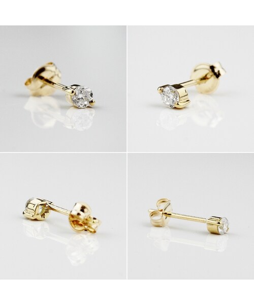 pinacoteca(ピナコテーカ)の「ピナコテーカ 622 2点留 一粒ダイヤモンド スター スタッド ピアス 0.05ct(ピアス(両耳用)・レディース・ゴールド・Free)」の2枚目の写真