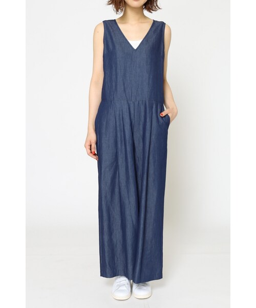 JOURNAL STANDARD relume（ジャーナルスタンダード　レリューム）の「《予約》テンセルデニム オールインワン◆（オールインワン・サロペット・ネイビー/ネイビー A・フリー）」の6枚目の写真