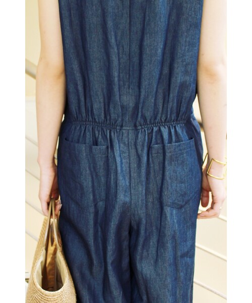 JOURNAL STANDARD relume（ジャーナルスタンダード　レリューム）の「《予約》テンセルデニム オールインワン◆（オールインワン・サロペット・ネイビー/ネイビー A・フリー）」の5枚目の写真