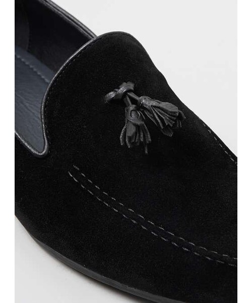 TOPMAN（トップマン）の「Black Suedette Tassle Loafers（その他シューズ・メンズ・Black・7/8/9/10/11/12/13）」の3枚目の写真