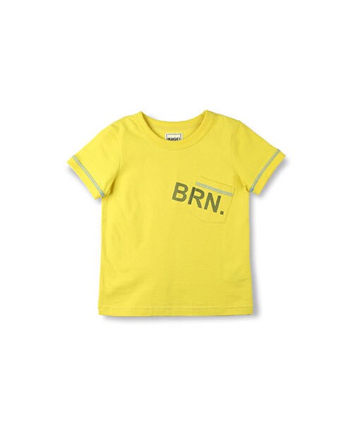 BRANSHES(ブランシェス)の「BRNポケット半袖Tシャツ(Tシャツ/カットソー・キッズ・オフホワイト/イエロー/ブルー・80~150)」の3枚目の写真