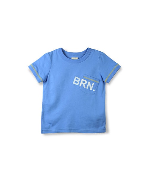 BRANSHES(ブランシェス)の「BRNポケット半袖Tシャツ(Tシャツ/カットソー・キッズ・オフホワイト/イエロー/ブルー・80~150)」の2枚目の写真