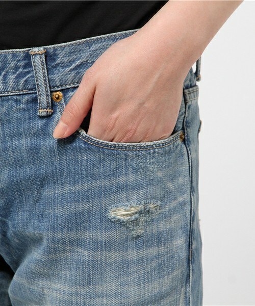 FREDY&GLOSTER（フレディアンドグロスター）の「クラッシュデニムパンツ（デニムパンツ・レディース・ブルー・36/38/34）」の7枚目の写真