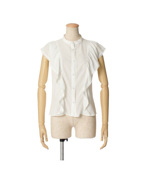 F i.n.t（フィント）の「フリルスリーブスタンドカラーブラウス/F i.n.t（シャツ/ブラウス・レディース・その他）」の2枚目の写真