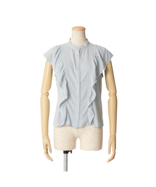 F i.n.t（フィント）の「フリルスリーブスタンドカラーブラウス/F i.n.t（シャツ/ブラウス・レディース・その他）」の3枚目の写真