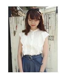 F i.n.t | フリルスリーブスタンドカラーブラウス/F i.n.t(シャツ/ブラウス)