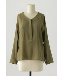 imvely | ノーカラーポケット付ブラウス(シャツ/ブラウス)