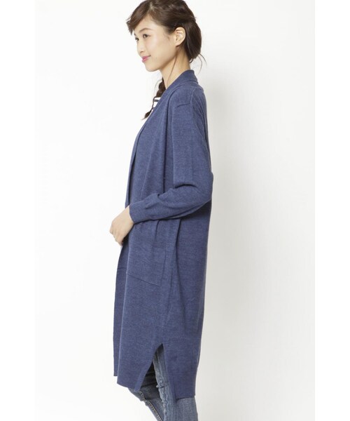 LIPSTAR（リップスター）の「ショールニットカーデ（トップス・レディース・オフホワイト/レッド/ネイビー/ベージュ・M）」の5枚目の写真