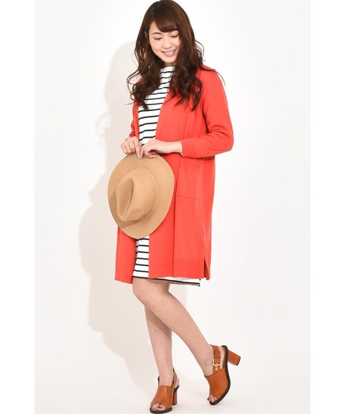 LIPSTAR（リップスター）の「ショールニットカーデ（トップス・レディース・オフホワイト/レッド/ネイビー/ベージュ・M）」の12枚目の写真