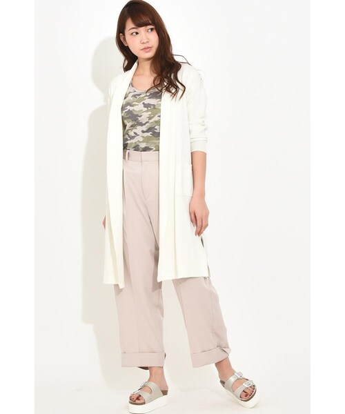 LIPSTAR（リップスター）の「ショールニットカーデ（トップス・レディース・オフホワイト/レッド/ネイビー/ベージュ・M）」の11枚目の写真