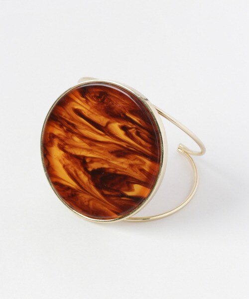 KBF(ケイビーエフ)の「壓克力圓圈造型手鐲(アクセサリー・レディース・象牙白/棕色/黑色・one)」の3枚目の写真