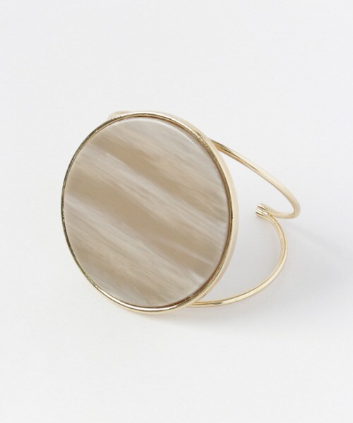 KBF(ケイビーエフ)の「壓克力圓圈造型手鐲(アクセサリー・レディース・象牙白/棕色/黑色・one)」の1枚目の写真