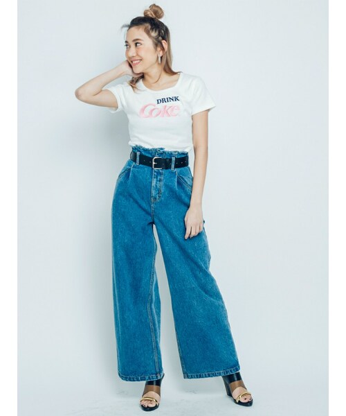 EVRIS（エヴリス）の「ウエストフリンジデニムワイドパンツ（）」 - WEAR 