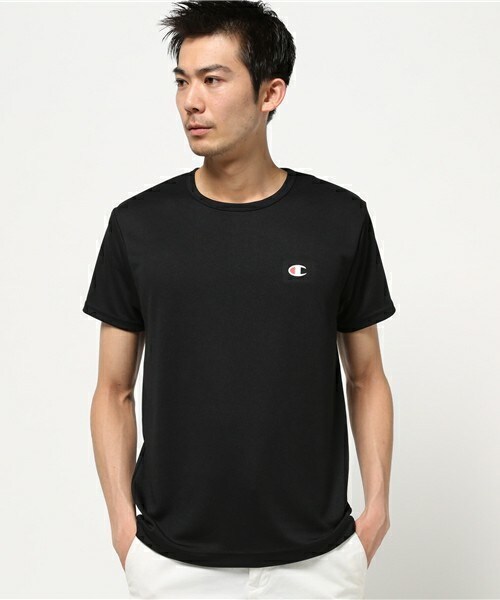Champion（チャンピオン）の「メンズ チャンピオン メッシュ Tシャツ Champion MESH CREW NECK TEE CM1HH301（Tシャツ/カットソー・メンズ・ホワイト/ブラック・MEDIUM/LARGE）」の2枚目の写真