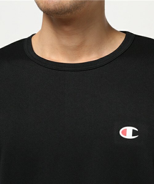 Champion（チャンピオン）の「メンズ チャンピオン メッシュ Tシャツ Champion MESH CREW NECK TEE CM1HH301（Tシャツ/カットソー・メンズ・ホワイト/ブラック・MEDIUM/LARGE）」の5枚目の写真