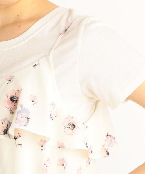 RAY CASSIN（レイカズン）の「花柄フリルオーバーキャミソール（トップス・レディース・ネイビー/ピンク/オフシロ・FREE）」の7枚目の写真