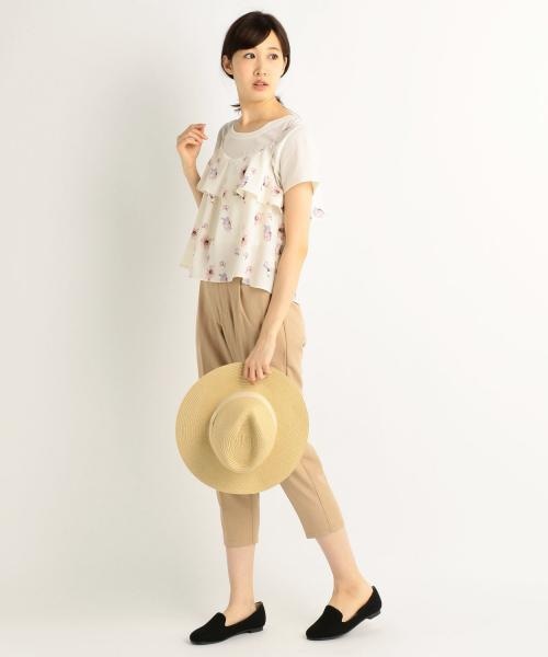 RAY CASSIN（レイカズン）の「花柄フリルオーバーキャミソール（トップス・レディース・ネイビー/ピンク/オフシロ・FREE）」の8枚目の写真