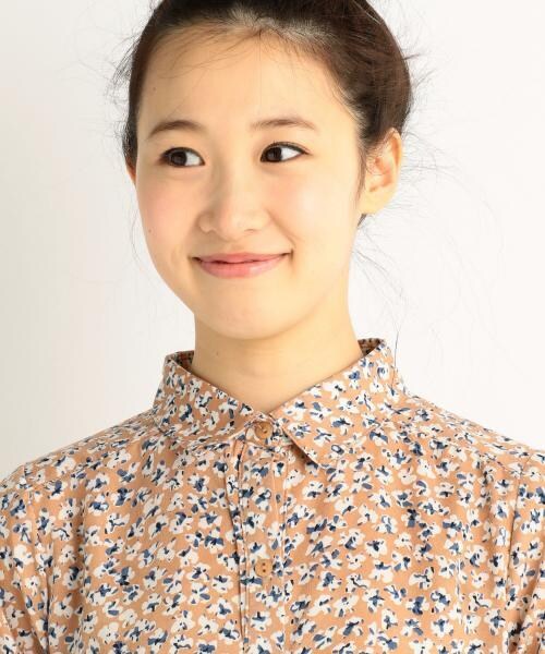 RAY CASSIN（レイカズン）の「花柄シャツワンピース（ワンピース/ドレス・レディース・ブラック/ピンク/ミント・FREE）」の6枚目の写真